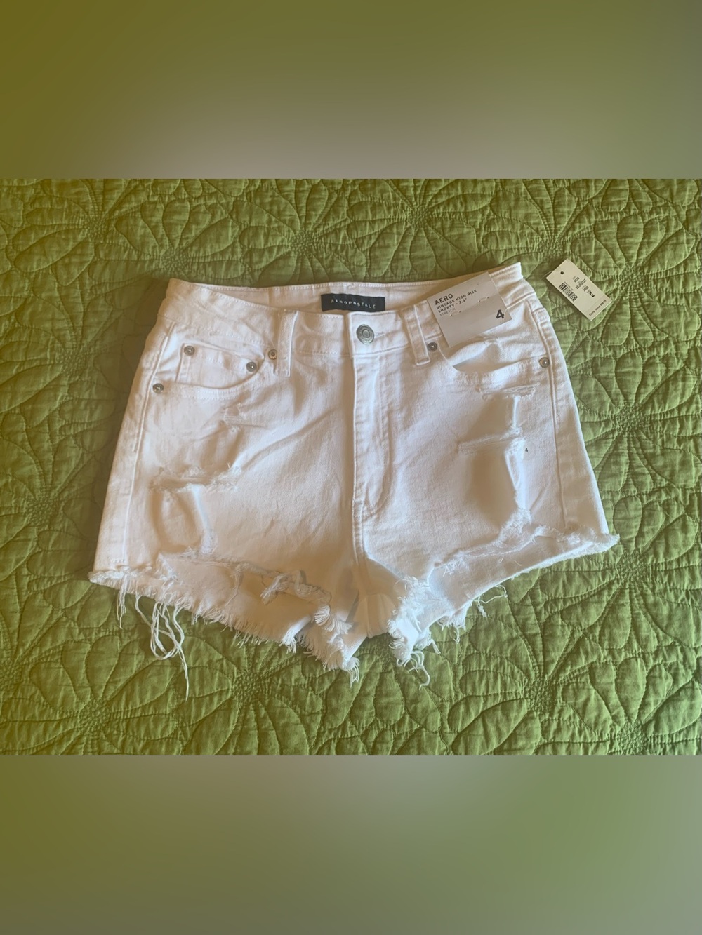 New Aéropostale Vintage High-Rise Denim Shorty Shorts